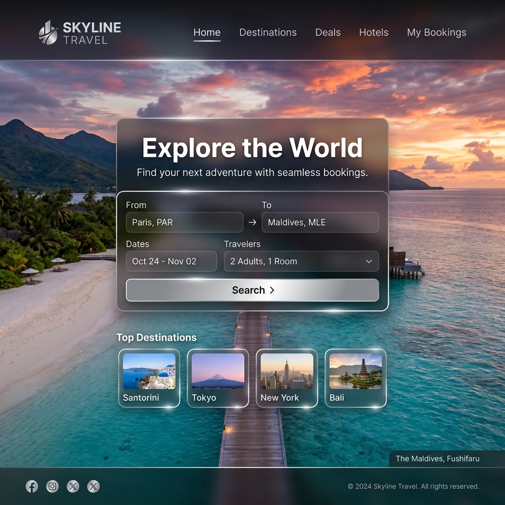 Skyline Travel Agency Mockup
